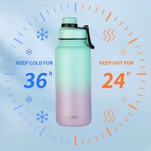 Botol <span class=keywords><strong>Shaker</strong></span> Dinding Ganda Vakum Terisolasi Baja Tahan Karat dengan Tali Pengikat, Menjaga Dingin 12 Jam, Bebas BPA, Ramah Lingkungan, <span class=keywords><strong>Blender</strong></span> Protein - Product Image 1