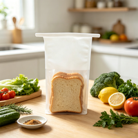 Sac en papier biodégradable de haute qualité SP2842 avec fenêtre transparente pour l'emballage du pain et des biscuits