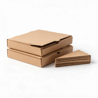 Emballages de livraison jetables en carton ondulé kraft de qualité alimentaire pour pizzas, avec logo personnalisé imprimé, vente en gros, usine