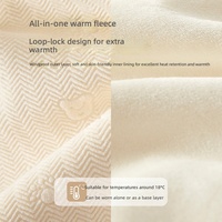 Combinaison Bébé Hiver Épaisse et Chaude à Manches Longues, Doublée Polaire, en Polyester, Tissu Velours, Fermeture Pull-Over