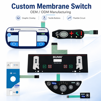 Clavier à membrane personnalisé OEM ODM, superposition graphique, boutons tactiles, circuit flexible, interface de panneau de commande HMI