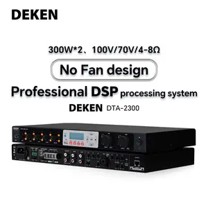 Amplificateur de puissance numérique DTA-2300 sans ventilateur 100V/70V/4-8ohm Mode Mono stéréo PFC 100 ~ 240VAC PA amplificateur Console Audio mélangeur