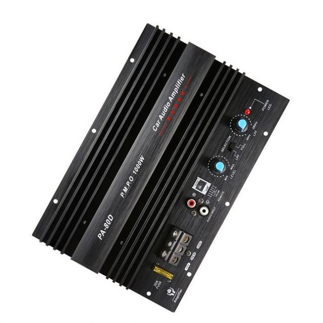 12V 1000W Mono Car Audio Power Amplifier Powerful Bass Subwoofers Amp PA-80D