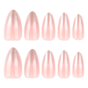 <span class=keywords><strong>Uñas</strong></span> Postizas al por Mayor, de Lujo, con Punta Plateada Cromada, Medianas, Almendradas, Color Nude Rosa, <span class=keywords><strong>Elegantes</strong></span> <span class=keywords><strong>y</strong></span> <span class=keywords><strong>Sencillas</strong></span>, de Acrílico - Product Image 2
