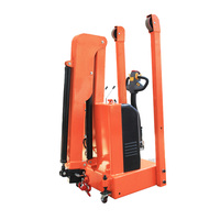 Mini-grue de chantier mobile et portable, entièrement hydraulique, électrique, à batterie, à flèche télescopique, capacité 500 kg, pour atelier