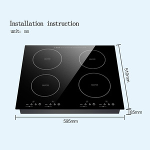 Table de cuisson à induction intégrée avec 4 brûleurs, haute puissance, appareil de cuisine, <span class=keywords><strong>cuisinière</strong></span> à induction - Product Image 2