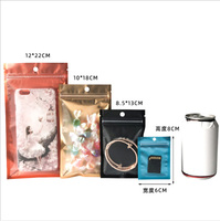 Sac de rangement pour téléphone portable, personnalisé, câble de données, bijoux, boucles d'oreilles, pochette en plastique transparente à fermeture éclair