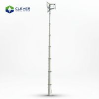 Torre Hexagonal de Acero Galvanizado, Torre Monopolo de Radio para Comunicaciones, Pequeña, para Uso con Microondas y Antenas