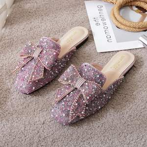 Sandali Donna Femme Loafer Bow Upper Slides Mules Style Sandalias planas para mujer para damas 2024 - Product Image 2