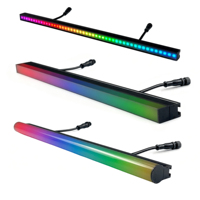 Barre LED linéaire ArtNet noire plate carrée ronde avec filtre, 60 ou 96 LED RGB/RGBW, 12V/24V, pour bars et discothèques