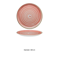 Assiette à pizza Napoli Siviglia Ross Ø 33 cm Circus Red Saturnia Impression numérique