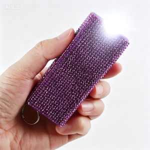 ไฟฉายพวงกุญแจ MagiUSA แบบชาร์จ USB ไฟ LED ขนาดเล็ก พกพาสะดวก รับทำโลโก้ ของขวัญส่งเสริมการขาย ไฟฉาย LED สีม่วง - Product Image 2