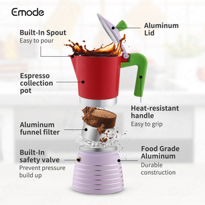 เครื่องชงกาแฟโมก้าพอตแบบใช้บนเตาสำหรับคริสต์มาส, เครื่องชงกาแฟอะลูมิเนียมสำหรับเทศกาลพร้อมดีไซน์ที่เป็นเทศกาล, ของขวัญสำหรับคนรักกาแฟ - Product Image 3