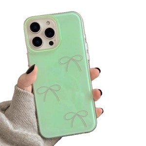 เหมาะสำหรับเคส iPhone 17 PRO MAX, เคสโทรศัพท์กันกระแทกรูปโบว์ผีเสื้อพื้นหลังสีขาวแบบ INS - Product Image 5