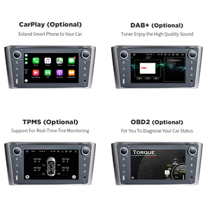 Autoradio Android 10, IPS, DSP, Navigation GPS, BT, Wifi, lecteur multimédia, audio stéréo, Carplay, pour voiture Toyota Avensis <span class=keywords><strong>T25</strong></span> (2002 à 2008) - Product Image 3
