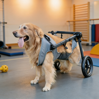 Fauteuil roulant réglable pour chien en alliage d'aluminium, chariot de rééducation pour animaux de compagnie, cadre de soutien léger, aide à la mobilité pour chiens blessés