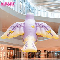 Ballon gonflable personnalisé en forme d'oiseau de la paix pour décoration suspendue en centre commercial, mascotte géante gonflable en forme de pigeon