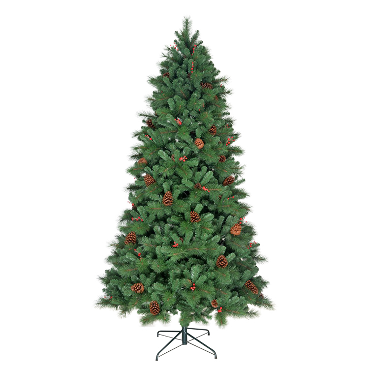 Arvores Co-Arts 8ft Real Touch Giant Green Christmas Tree With Pine Nuts and Berries Sapin De Noel Arbol De Navidad Arboles