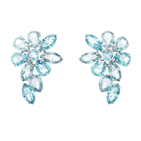 Pendientes de Mujer Elegantes con Circonitas, Estilo Clásico Vintage de Lujo, Cómodos de Usar para Todos los Eventos Importantes