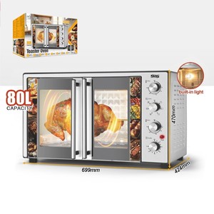 Dsp <b>Toaster</b> Oven 80L Double Door Electric Convection Stainless Steel Kitchen Baking Oven With Built In Light - Product Image 1