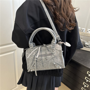 Nuova <span class=keywords><strong>Borsa</strong></span> a <span class=keywords><strong>Tracolla</strong></span> <span class=keywords><strong>Media</strong></span> Retrò di Alta Qualità in Pelle Scamosciata e Poliestere con Cerniera, Casual e Alla Moda per Donne - Product Image 1