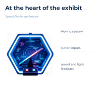 Défi de vitesse hexagonal : Exposition scientifique interactive à bascule pour l'éducation STEM, idéale pour les écoles et les musées scientifiques