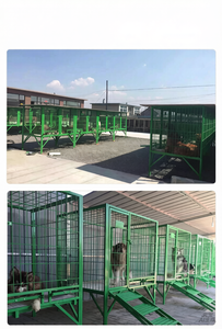 <span class=keywords><strong>Cage</strong></span> extérieure robuste en acier soudé renforcé pour grands chiens, idéale pour l'élevage et les fermes canines - Product Image 4
