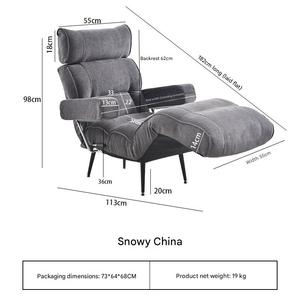 Divano e Poltrone in Velluto Chenille Kino per Soggiorno, <span class=keywords><strong>Poltrona</strong></span> Singola Ergonomica per Relax Domestico con Supporto Lombare Morbido e Moderno - Product Image 5