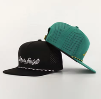 Gorra Snapback Personalizada al por Mayor con Logotipo Bordado de 5 Paneles, Gorras Snapback de Visera Plana Estilo Hip Hop, Gorra Perforada con Corte Láser