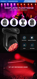 19 cái 15 wát <span class=keywords><strong>LED</strong></span> di chuyển đầu rửa ánh sáng 3-giai đoạn động cơ bước 8/16bit Độ phân giải trắng chiếu chùm DJ thiết bị cho Câu lạc bộ đêm - Product Image 5