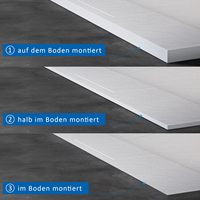 USA Canada Customized Anti-Slip Rectangle Smc Receveur de douche Center Drain Stone Resin Base de douche Pan Acier inoxydable Céramique