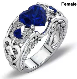 <span class=keywords><strong>Anillos</strong></span> de piedra preciosa en forma de corazón, <span class=keywords><strong>anillos</strong></span> Unisex de alta calidad - Product Image 5