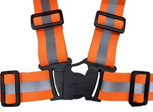 हाई-विजिबिलिटी चिंतनशील सुरक्षा बनियान लोचदार बेल्ट चलती बाइक, जो स्ट्रैप रिफ्लेक्स टेप चेतावनी स्ट्रिप्स कपड़े को दर्शाती है - Product Image 6