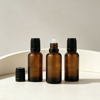 Flacon compte-gouttes rond en verre ambré de 5 ml, 10 ml, 15 ml, 20 ml, 30 ml, 50 ml, 100 ml, en stock, avec bouchon inviolable pour huiles essentielles