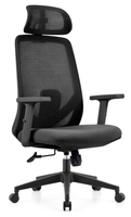 Chaise de bureau ergonomique pivotante en tissu, design moderne, hauteur réglable