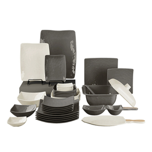 Ensemble de table en mélamine multicolore-<span class=keywords><strong>Vaisselle</strong></span> en mélamine de couleurs assorties avec assiettes en mélamine colorées, accepte les commandes de gros et OEM - Product Image 2
