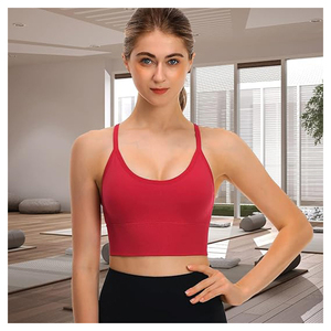 <span class=keywords><strong>Reggiseno</strong></span> <span class=keywords><strong>Sportivo</strong></span> da Donna a Media Tenuta con Spalline, Imbottito, per Danza e Allenamento, con Stampa Sublimatica e Alto Supporto - Product Image 1