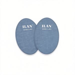 Patch in denim Ilan 9,5X14cm 2 pezzi azzurro chiaro per riparazione abbigliamento - Product Image 3