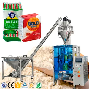 Máquina automática de embalagem e enchimento de sacos de farinha de trigo, 1kg, 5kg, farinha de mandioca, milho e milho, máquina de vendas quente