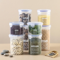 Contenants de stockage alimentaire en plastique avec couvercles, pour l'organisation de la cuisine et du garde-manger, boîtes pour céréales et aliments secs