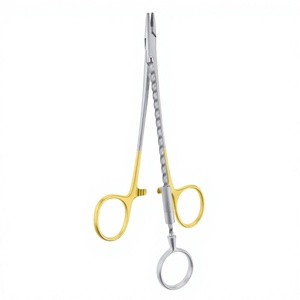 Pinza Portaagujas de Acero Inoxidable GS-DF-0010 con Punta Retorcida para Cirugía General, Instrumento Manual, Garantía de 3 Años - Product Image 4