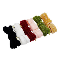Lacets plats double face en daim de 10 mm de longueur personnalisée avec embouts métalliques pour chaussures de skateboard, baskets, chaussures décontractées et chaussures en toile