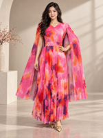 Robe longue plissée Miyake élégante et décontractée pour femme, grande taille, qualité supérieure, vente directe usine Sheen