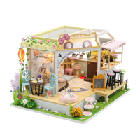 Diskon besar kustomisasi pribadi kreatif DIY miniatur rumah boneka rumah untuk siswa lampu LED