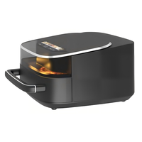 Friteuse à air intelligente 8-en-1 de 6 L, format familial extra-large, convient aux pizzas de 30 cm, technologie de chauffage double, fenêtre et lumière, compatible lave-vaisselle