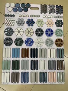 <span class=keywords><strong>Retro</strong></span> serisi yuvarlak köşe pürüzsüz kenarları kitkat fayans birden şekiller seramik mozaik yüzme havuzu ve banyo duvar dekor fayans - Product Image 6