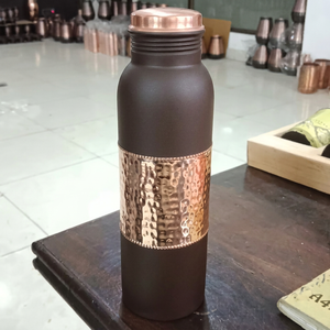 Botella de Agua de Cobre Ecológica con Taza, Diseño Moderno, Apta para Agua Hirviendo, con Tapa, para Uso en la Cocina y al Aire Libre - Product Image 1