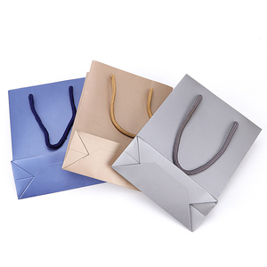 Custom Printed Fashionable Shopping Bag with Ribbon Handle for Promotion Business & Shopping Use-Art <b>Paper</b> <b>Packaging</b> - Product Image 5