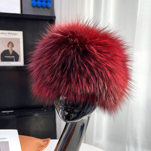 YR541 beaucoup de couleurs véritable fourrure de renard <span class=keywords><strong>tricoté</strong></span> à la <span class=keywords><strong>main</strong></span> écharpe élastique et bandeau Style 2 voies - Product Image 5