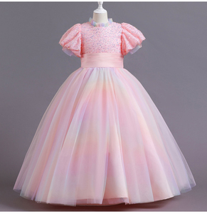 Abito da sera per ragazze adolescenti festa di compleanno da principessa per ragazze e ragazze <span class=keywords><strong>vestito</strong></span> da sera <span class=keywords><strong>lungo</strong></span> e bellissimo modello per ragazze 5-15 anni - Product Image 2
